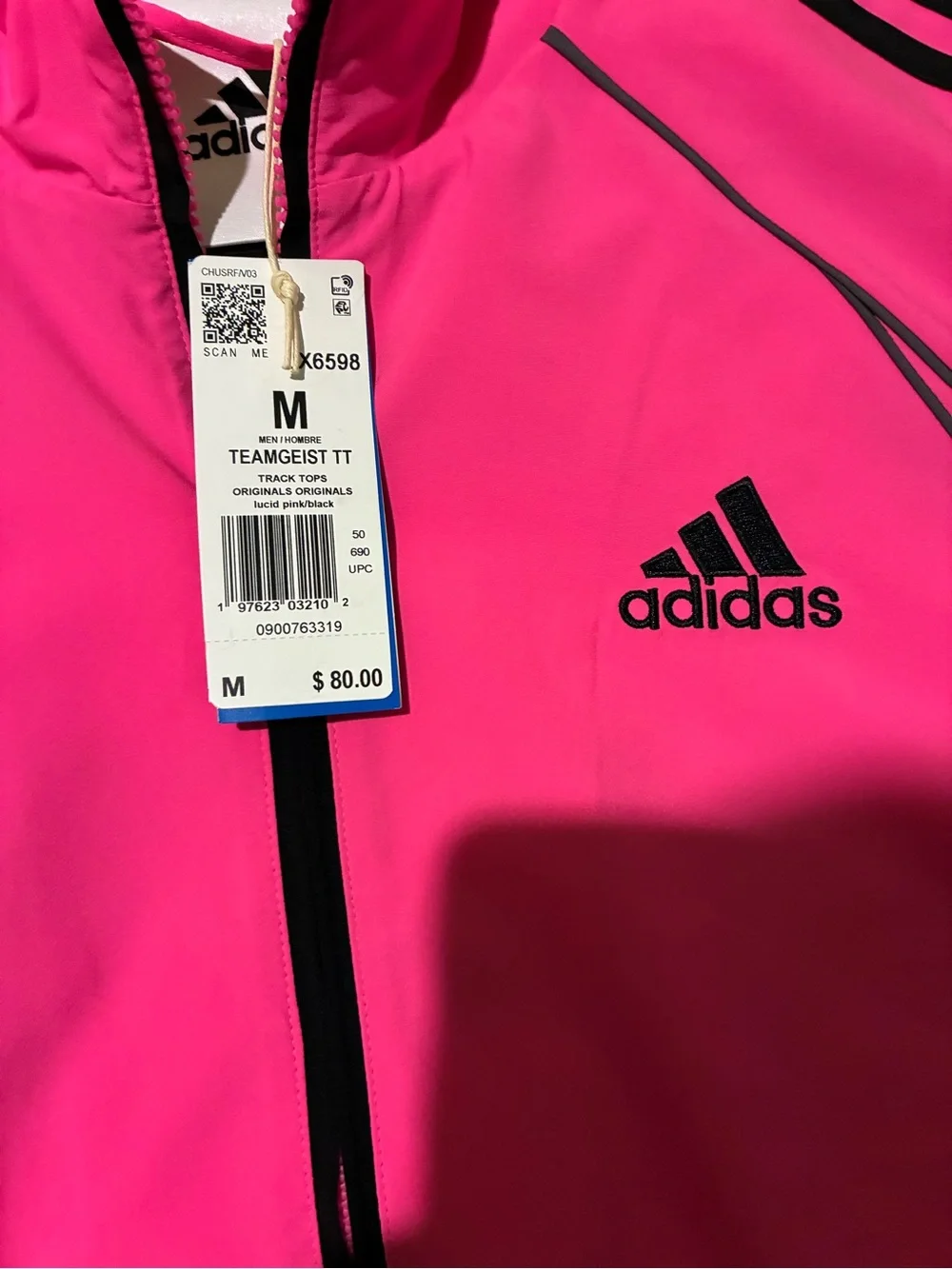 Adidas Men's Neon Pink Full-Zip Utility Jacket